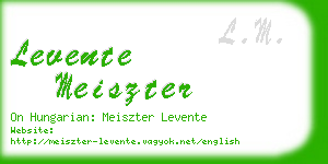 levente meiszter business card